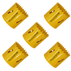 Jogo Serra Copo 44 mm Aço Rápido Bimetal Tradestar Com 5 Peças