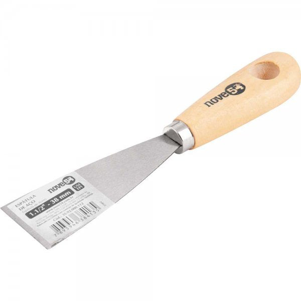 Espátula Betumadeira Aço Carbono 1.1/2  3,8cm Cabo Madeira -