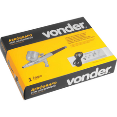 Aerógrafo Profissional Vonder 13 Peças Bicos Intercambiáveis