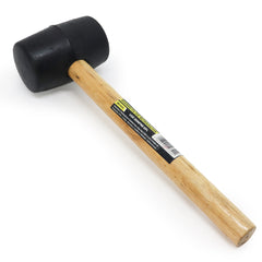 Martelo de Borracha 40 mm Preto Cabo Madeira Tradestar