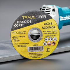 Disco de Corte 115 x 1,6 mm Furo 7/8" Aço e Inox Tradestar