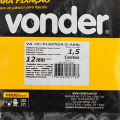 Bucha Plástica VA-12 com Anel 150 Peças Vonder