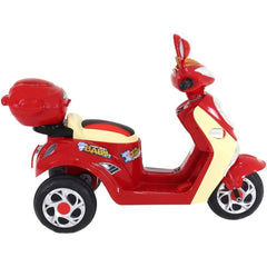 Lambreta Elétrica Infantil Bel Brink 6V Vermelha Mini Moto Retrô Scooter Música Farol Até 25kg