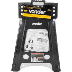 Banqueta Plástica Dobrável Preta Altura 450 mm - Vonder - Guimepa