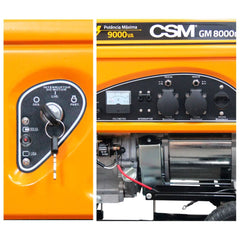 Gerador Portátil 8,5Kva 15Hp Gm 8000 E Gasolina 127/220 CSM Motor Lifan Partida Elétrica AVR
