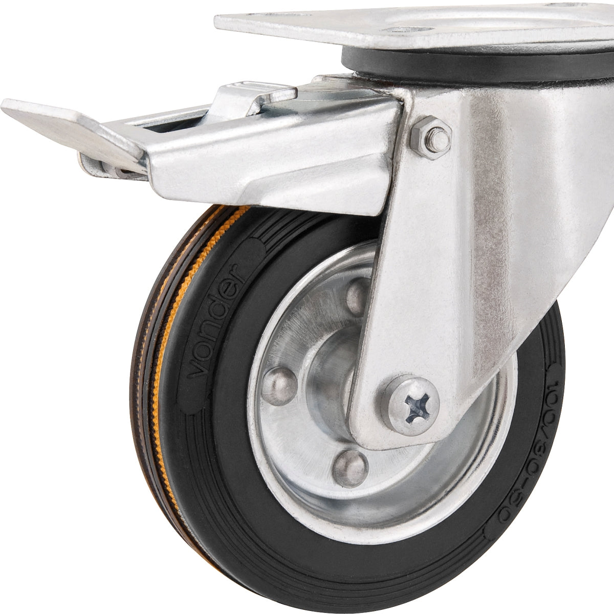 Rodizio Giratório Freio 4 Média 88kg Chapa Borra Vonder