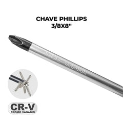 Chave Phillips 3/8 x 8'' CR-V Tradestar