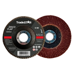 Disco Flap 115 mm G60 Fibra Cônico Aço Tradestar