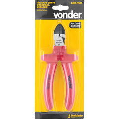 Alicate Isolado Corte Diagonal 6" Vonder Cabo Isolado 1000V IEC 60900 Aço Cromo Vanádio Polido