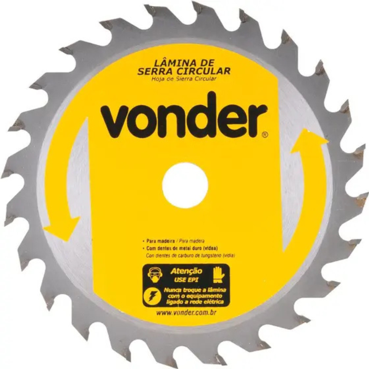 Lamina Serra Circ Vídea 200x30x3,0mm 24D 6600 rpm Vonder