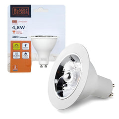 Lâmpada LED AR70 4,8W 2700K Luz Amarela 24° BIV Black+Decker