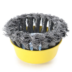 Escova Copo 3'' Aço Torcido Rosca M14 Tradestar
