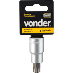 Soquete Hexalobular Encaixe 1/2'' T55 Vonder