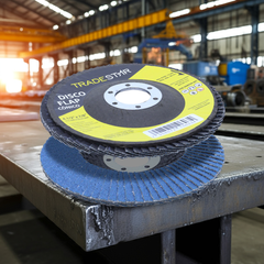 Disco Flap 115 mm G50 Fibra Conico Azul Aço e Inox Tradestar