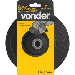 Disco de borracha 7" rígido para polimento Vonder