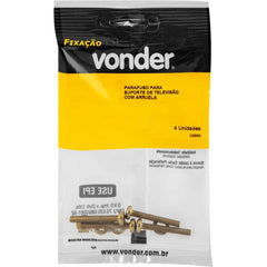 Parafuso para Suporte de TV 6 x 45 mm com Arruela M6 com 4 Peças Vonder