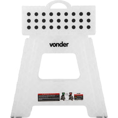 Banqueta Plástica Dobrável 360 mm Transparente Vonder