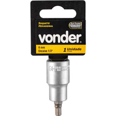 Soquete Hexagonal Encaixe 1/2'' 6 mm Vonder