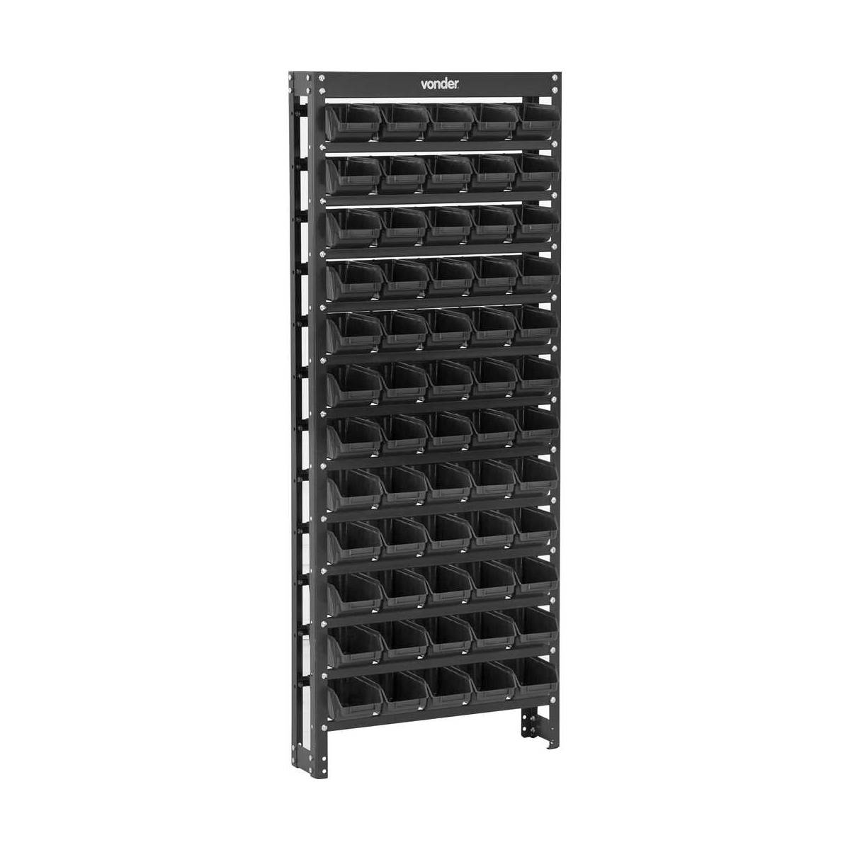 Estante Gaveteiro Metálica 150x60x16cm 60 pçs Gavetas Vonder