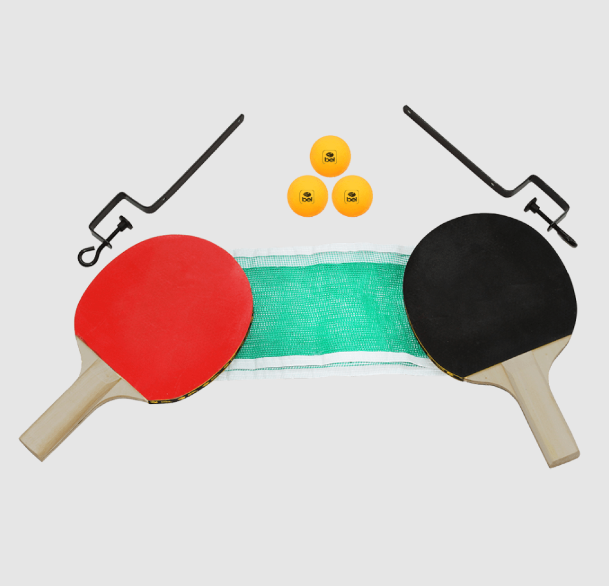 Kit jogo tênis mesa 2 raquete rede suporte bola Bel Sports