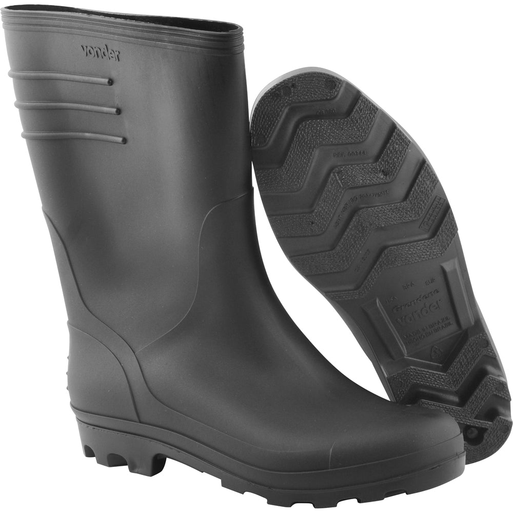 Bota PVC Preta Cano Médio sem Forro 41  - Vonder