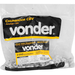 Cone para Chumbador CBV 5/16" Rosca NC Vonder Aço Carbono Zincado Kit 100 Unidades Fixação