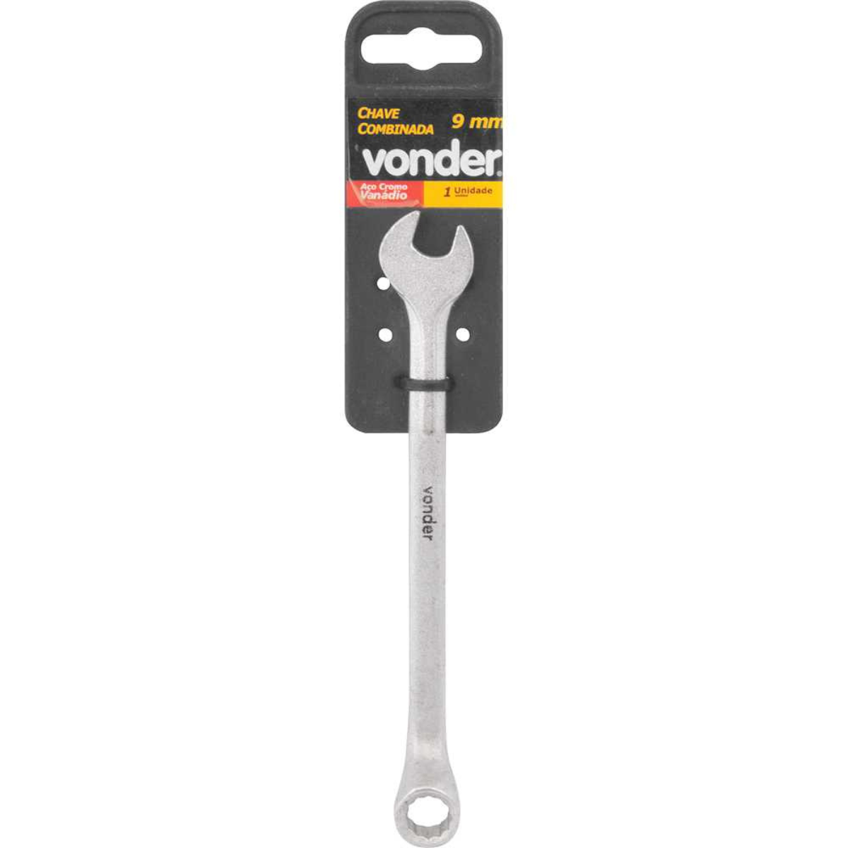 Chave combinada 09mm cromo vanádio cromada cartela Vonder