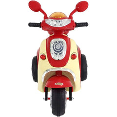 Lambreta Elétrica Infantil Bel Brink 6V Vermelha Mini Moto Retrô Scooter Música Farol Até 25kg