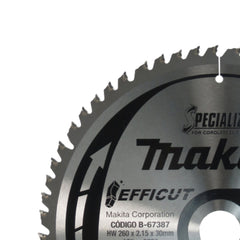 Disco Serra 60 Dentes 260 x 30 mm B-67387 Makita