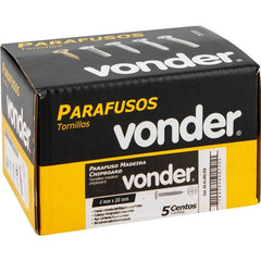 Parafuso Madeira 4,0 x 20 Chipboard Cabeça Flangeada Phillips 500 Peças Vonder