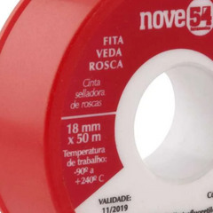 Fita veda rosca 18mmx50m ptfe teflon - Nove54