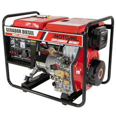 Gerador Diesel 5 KVA Trifásico 220/380V MDGT-5000CLE Motomil 10hp 12,5L AVR Partida Elétrica Manual