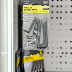 Jogo Chave Torx T9 - T40 Chaveiro 8 Peças Tradestar