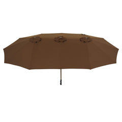 Ombrellone Retangular Oversize 4,50m x 2,65m Marrom Bel Alumínio Central Manivela FPS 60 Quiosque