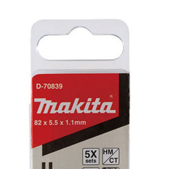 Kit Mini Faca Plaina 82 mm 10 Unidades D-70839 Makita