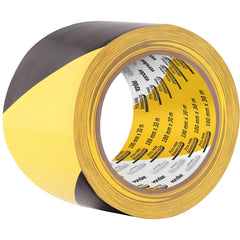 Fita Demarcação Adesiva 100mm x 30m Zebrada Vonder Sinalização Preta e Amarela Isolamento Segurança