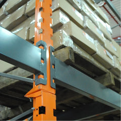 Extensão Lateral Porta Palete 240cm Cinza e Laranja Presto