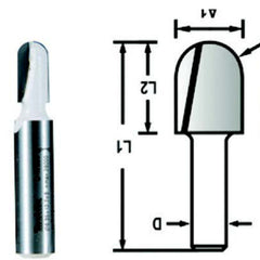 Fresa Ponta U 1/2" Haste 1/4" D-49476 Makita