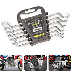 Jogo Chave Estrela 6 - 17 mm 6 Peças Aço Carbono Tradestar