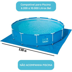 Forro para Piscina 3,66m 6200, 7000, 8200, 10000 Litros Tapete Capa Protetor Fundo Piscina Bel Lazer