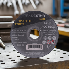 Disco de Corte 115 x 1 mm  Furo 7/8" mm Metal Pro Tradestar
