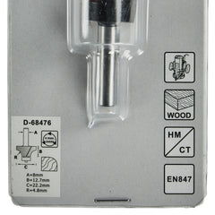 Fresa Borda 8 mm x 22,2 mm x 55 mm x 12,7 mm D-68476 Makita