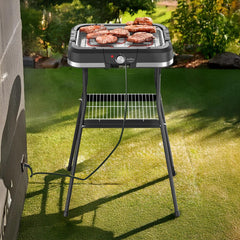 Churrasqueira Elétrica BCQ90 1500W Britânia Suporte com Prateleira Bandeja Removível 220V