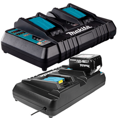 Kit Carregador Duplo Makita DC18RD KITMAKDC18RD220 220V + 2 Baterias BL1830B 3.0Ah LXT Original