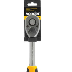 Catraca Reversível Para Soquete 1/2  Cabo Emborrachado Cromo