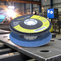 Disco Flap 115 mm G40 Fibra Cônico Azul Aço e Inox Tradestar