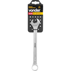 Chave combinada 17mm cromo vanádio cromada cartela Vonder