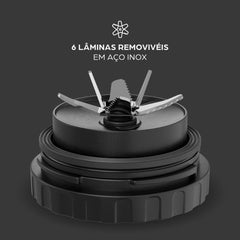 Liquidificador com Copo de Vidro WAP WB2000 2L com Potência de 900W Velocidade variável 220V