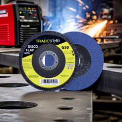 Disco Flap 115 mm G50 Fibra Reto Azul Aço e Inox Tradestar