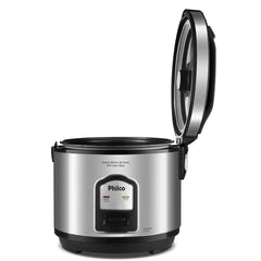 Panela de Arroz Elétrica PH5P Visor Glass Inox Philco Preta Com Tampa Transparente 220V